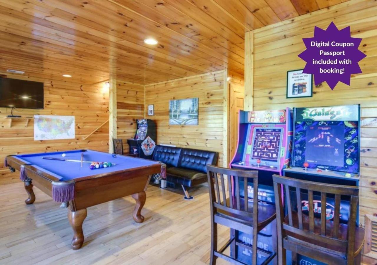 Fabulous Pet-Friendly, Family Cabin With Outdoor Kitchen, Hot Tub, Sauna, Fireplace, Theater Room, Arcade, Pool Table, And Fire Pit Within Minuties Of Dollywood Sevierville Eksteriør billede