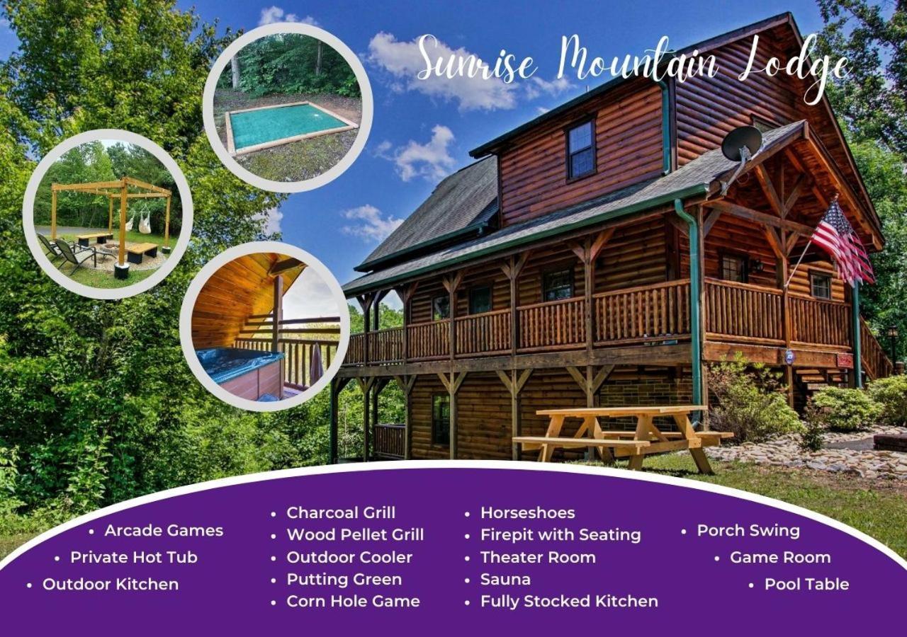 Fabulous Pet-Friendly, Family Cabin With Outdoor Kitchen, Hot Tub, Sauna, Fireplace, Theater Room, Arcade, Pool Table, And Fire Pit Within Minuties Of Dollywood Sevierville Eksteriør billede